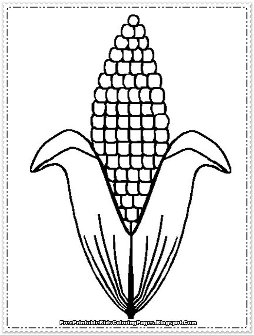 Corn Coloring Pages Printables, Corn Coloring Pages Printable ...