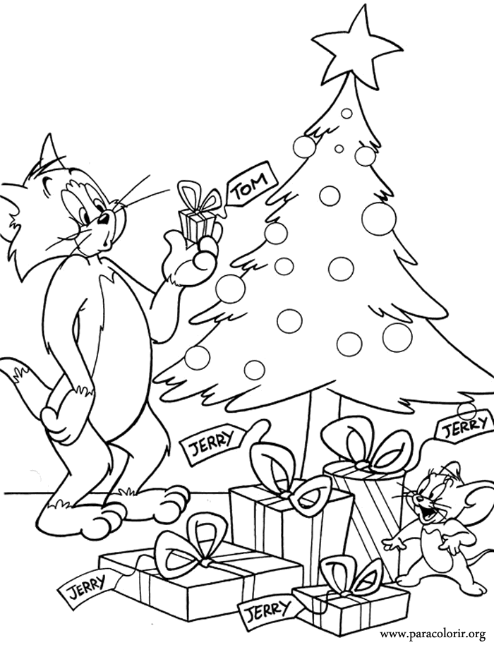 Tom and Jerry and Spike Coloring Pages For