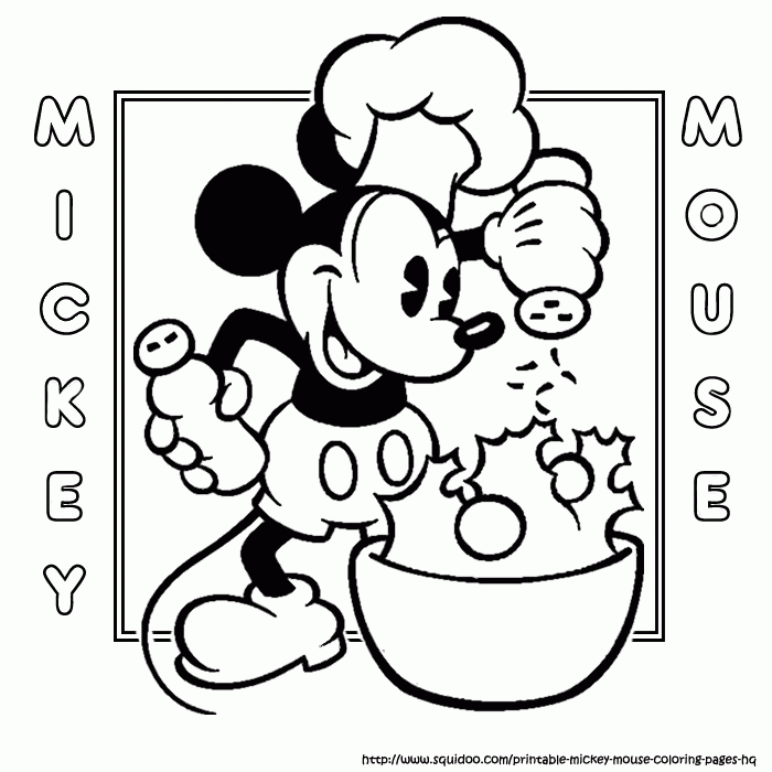 Chef Mickey Coloring Pages - Coloring Pages For All Ages