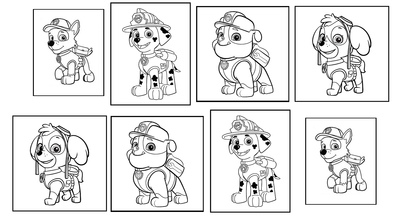 Paw Patrol Colouring Pages Marshall - Coloring