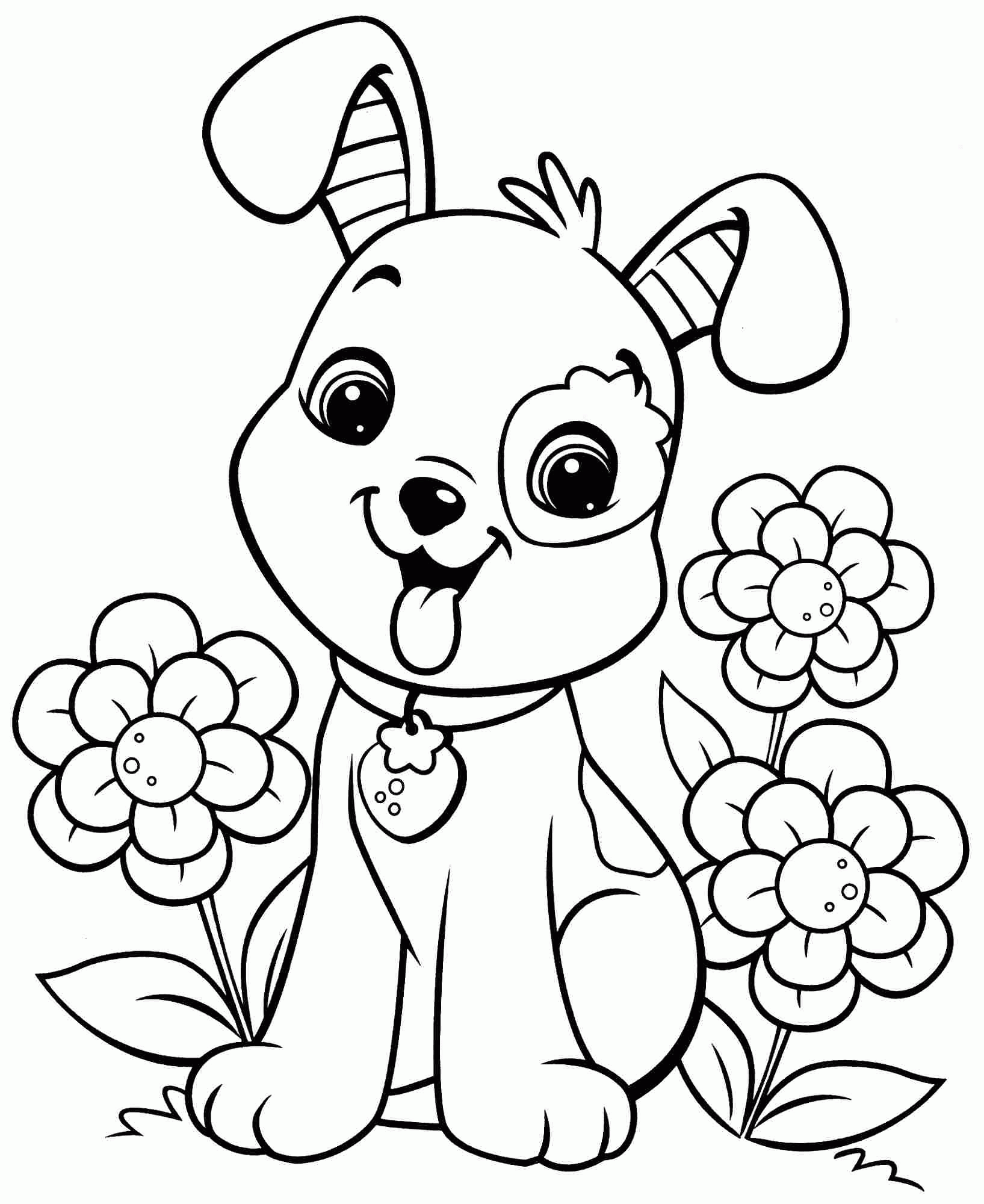 Printable Coloring Pages Cartoon Animals   Coloring Home