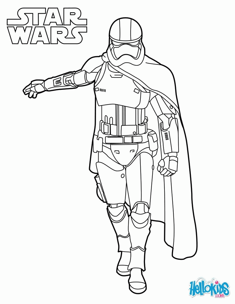 STAR WARS coloring pages - Capitain Phasma - Star Wars