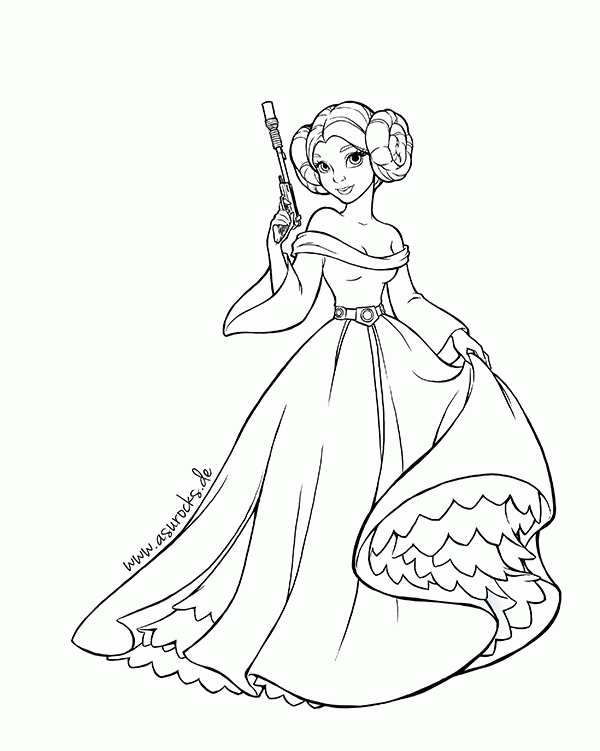Princess Leia Coloring Pages - Coloring Home