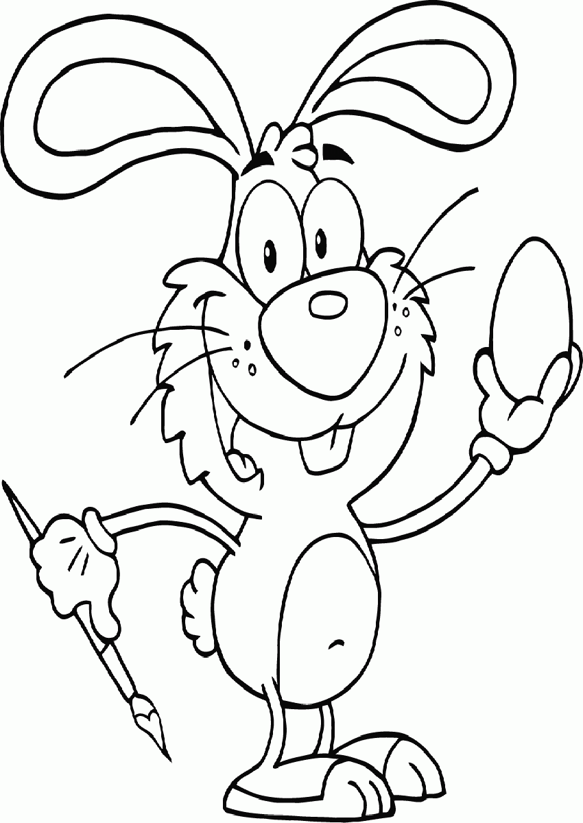 Bunny Rabbit Face Coloring Pages Imagixs Combunny Rabbits Easter ...