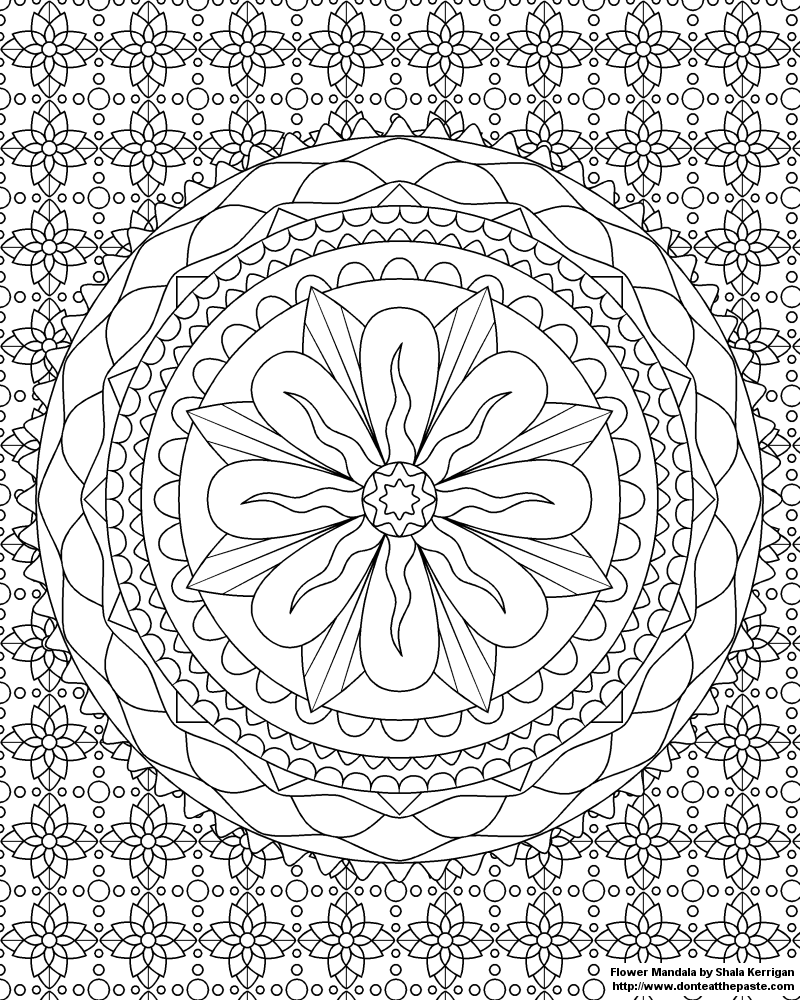 Downloadable Colouring Pages for Relieving Stress and Anxiety