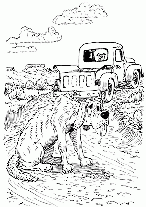 Hank The Cowdog Coloring Page