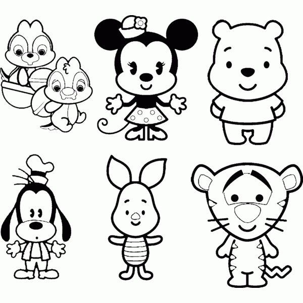 Disney Cuties Coloring Page