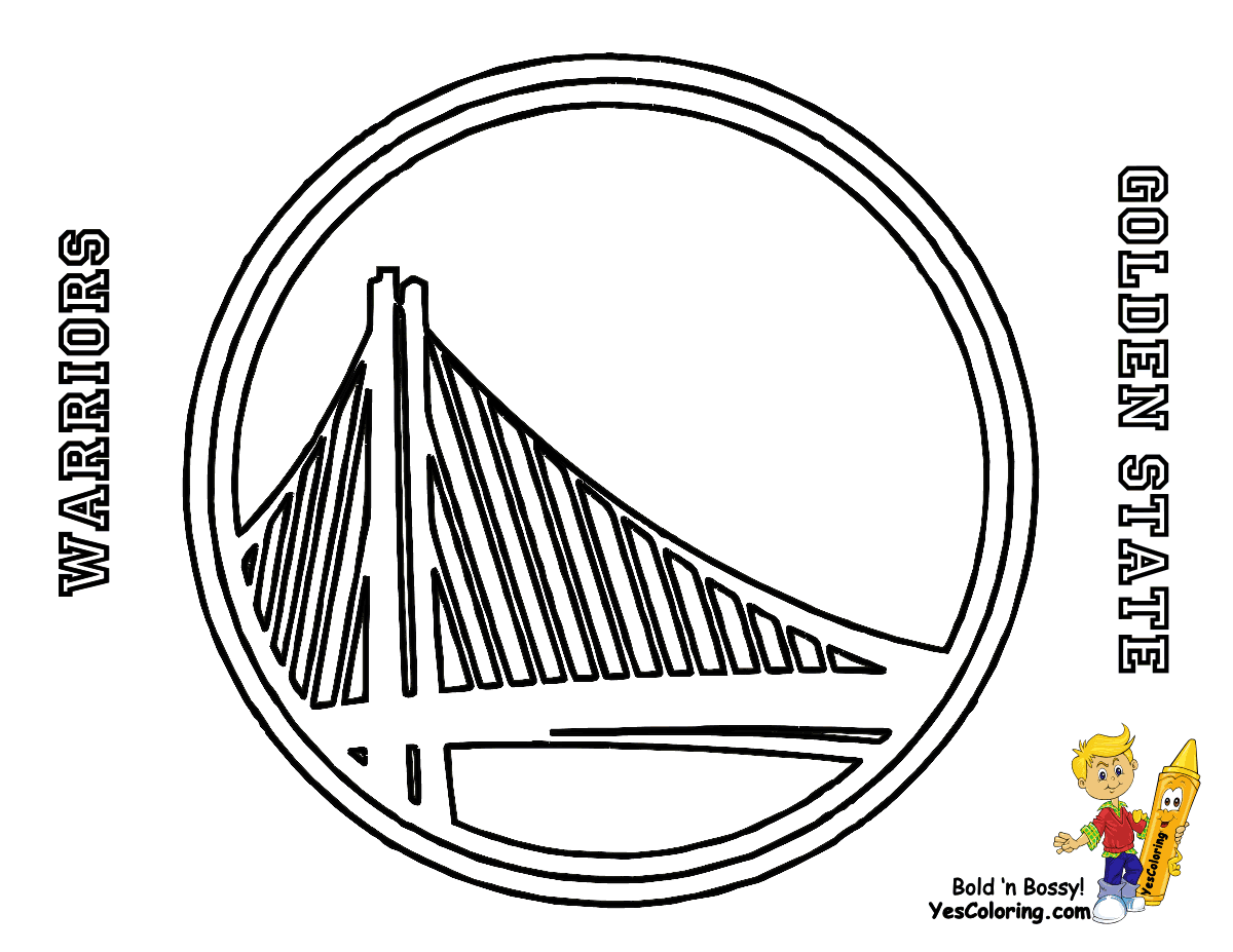 Golden State Warriors Logo Coloring Page