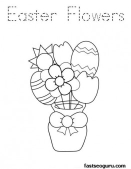 Printable Easter Flowers coloring pages for kids - Free Kids Coloring Pages  Printable