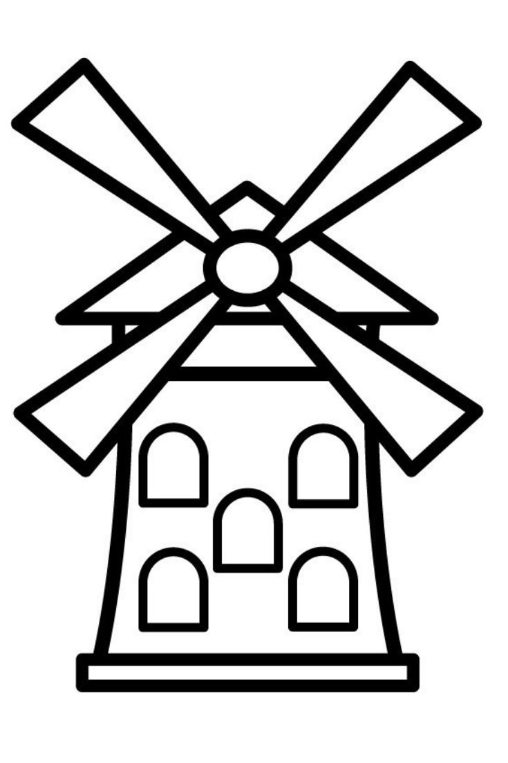 Windmill Coloring Pages - Coloring Home