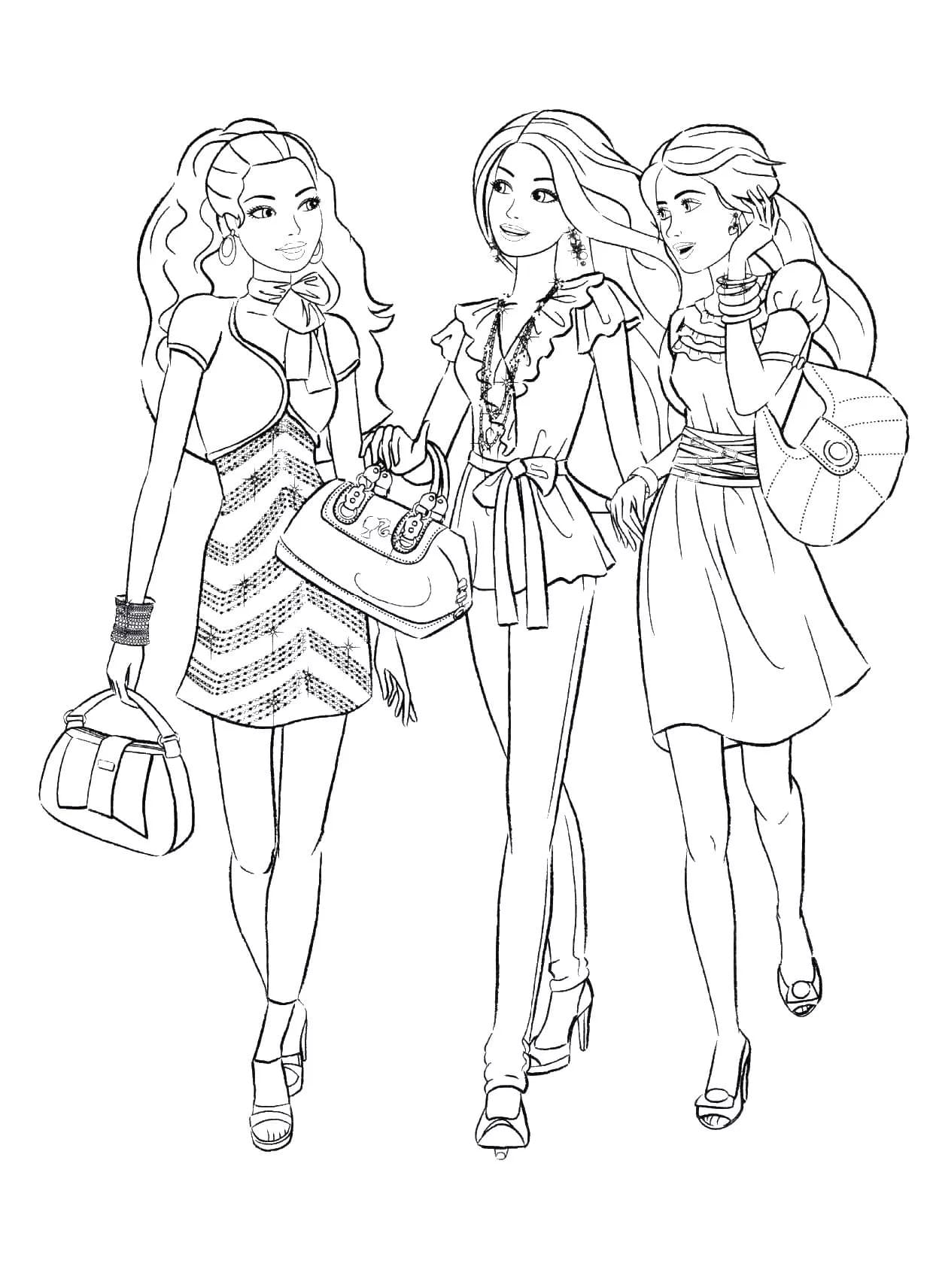 Barbie Coloring Pages. Print for Free. 100 Pictures