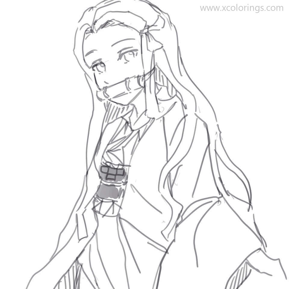 Nezuko Kamado Coloring Pages   Coloring Home