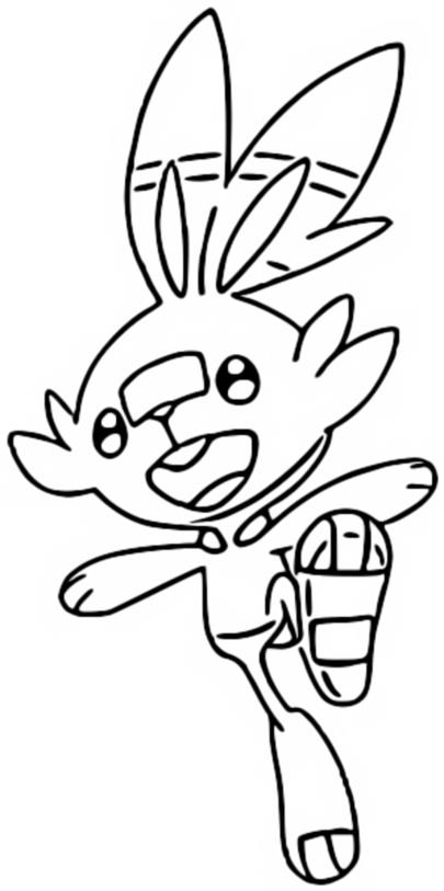 Scorbunny Coloring Pages.