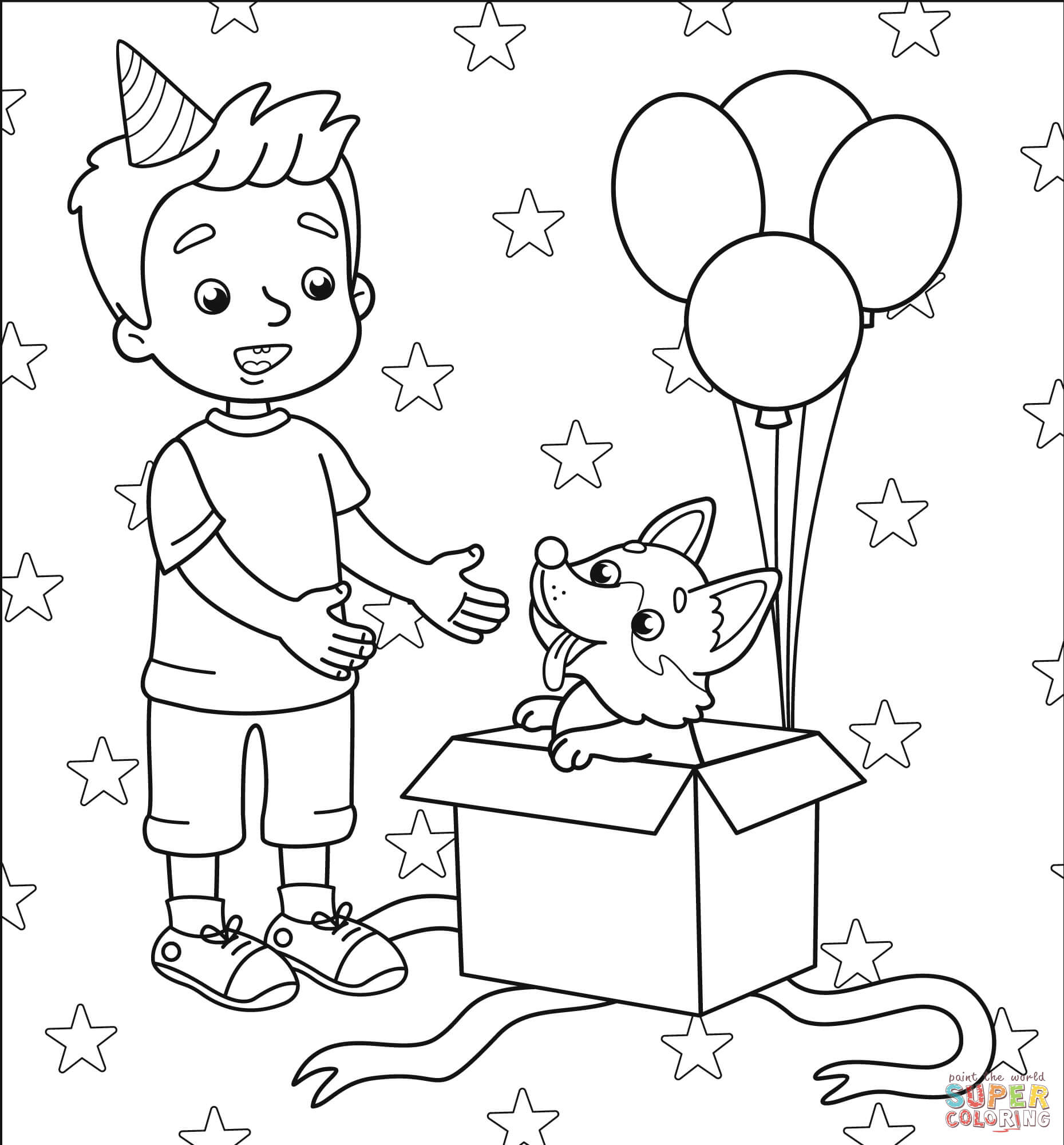 Happy Birthday Boy Coloring Pages - Coloring Home