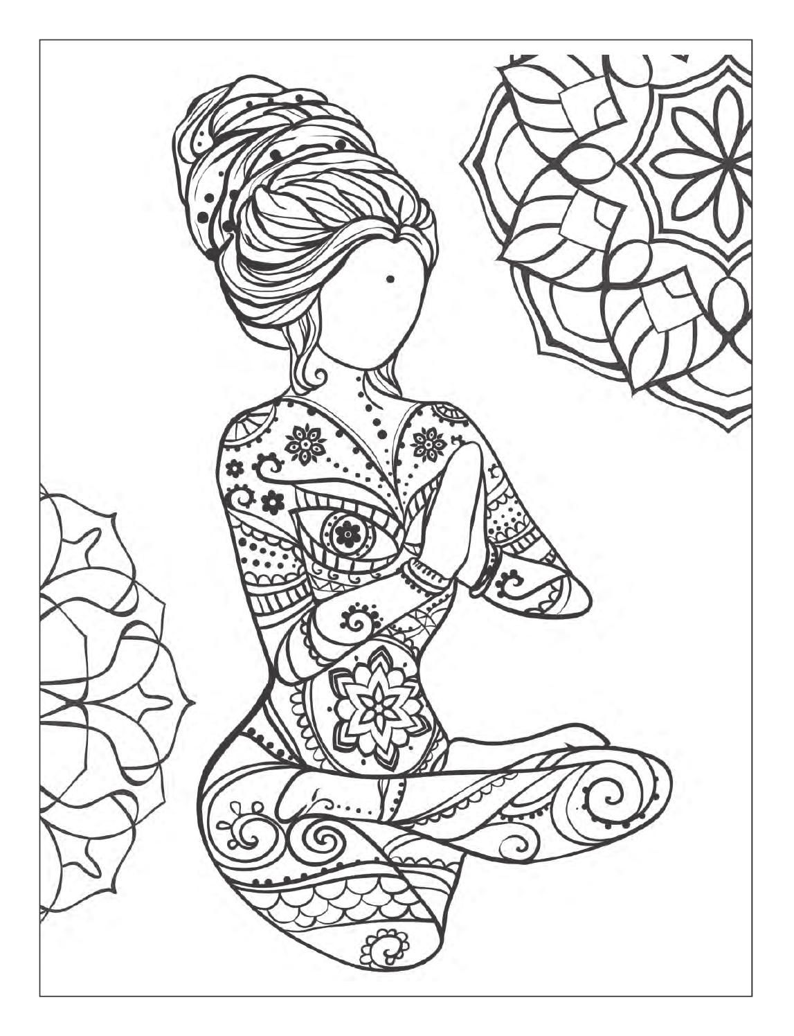 Download Yoga And Meditation Coloring Book For Adults With Yoga Poses And Mandalas Mandala Coloring Mandala Coloring Pages Mandala Coloring Books Coloring Home