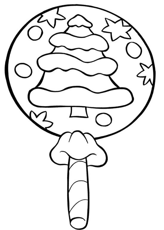 Candy lollipop coloring pages