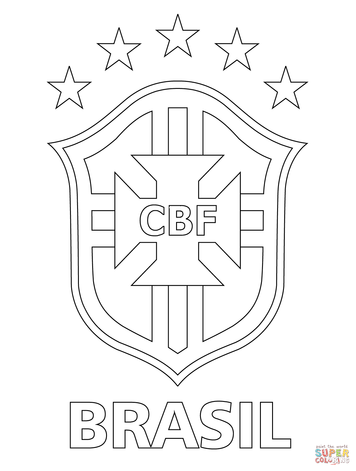 Logo of Brazilian Football Confederation coloring page | Free ... - Coloring  Library