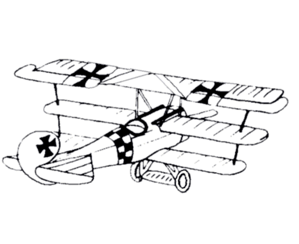 World war 1 airplane coloring pages