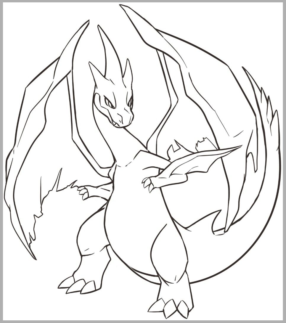 Mega Charizard Y Coloring Pages - Coloring Home