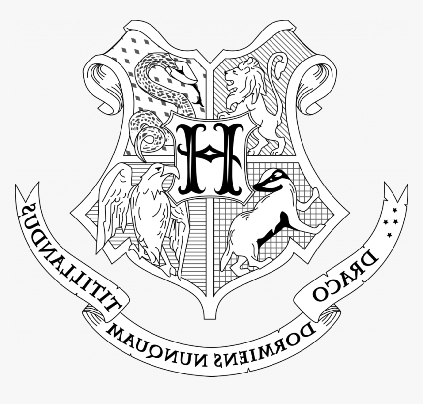 Interesting Harry Potter Coloring Pages Hogwarts House - Harry Potter  Coloring Pages Hogwarts Crest, HD Png Download , Transparent Png Image -  PNGitem