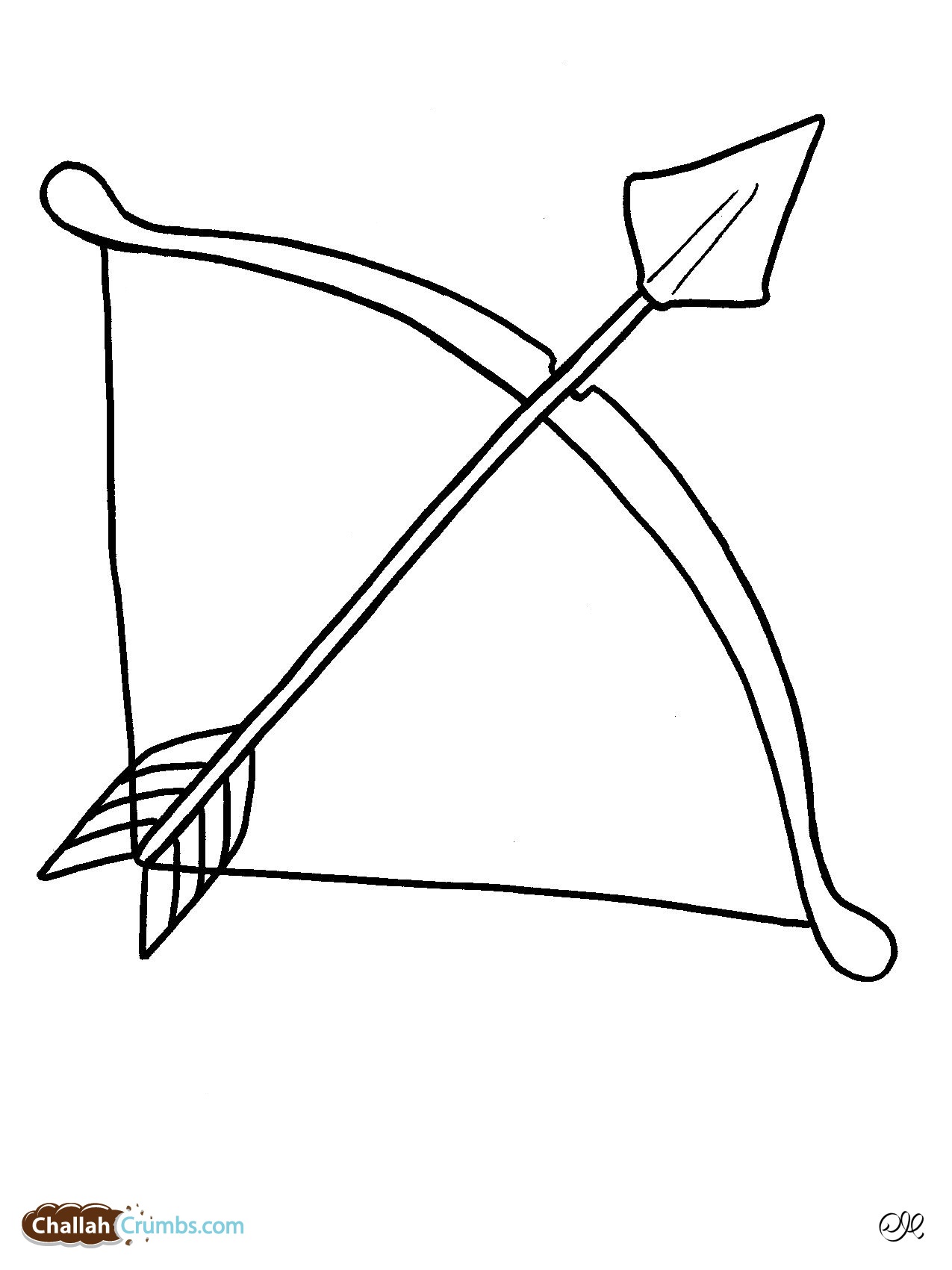 Bows and arrows coloring pages