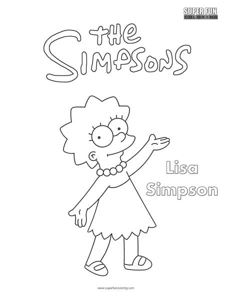 Lisa- The Simpsons Coloring Page - Super Fun Coloring