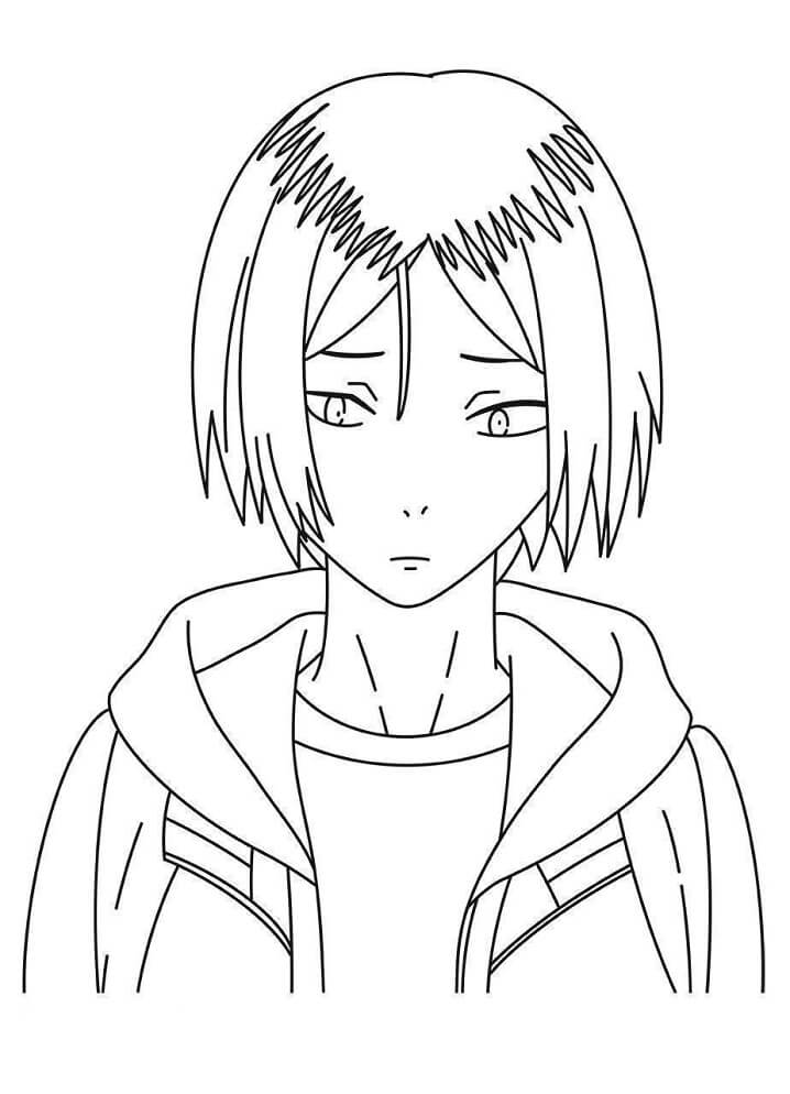 Kenma Kozume from Haikyuu!! Coloring Page - Free Printable Coloring Pages  for Kids
