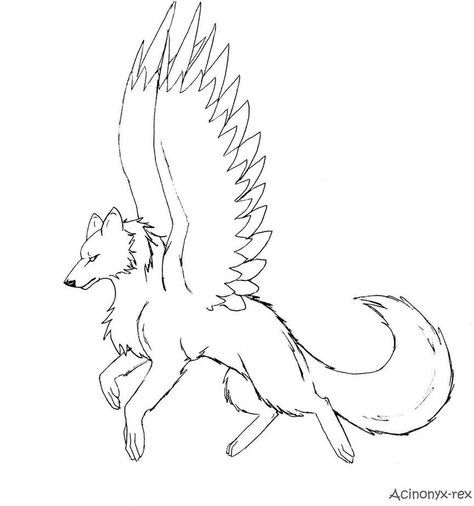10 Pics Of Dragon Winged Wolf Coloring Pages - Cool Anime Wolf . | Anime  Wolf Drawing, Wolf Drawing Easy, Wolf Drawing - Coloring Home