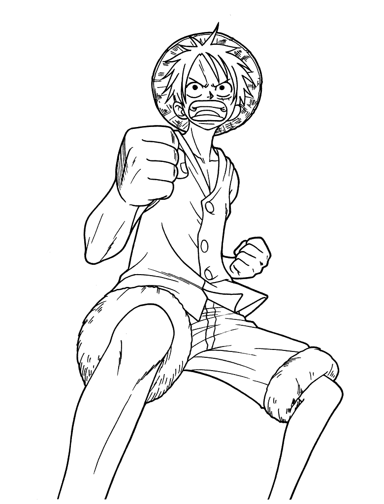 One Piece Luffy Coloring Pages - Get ...