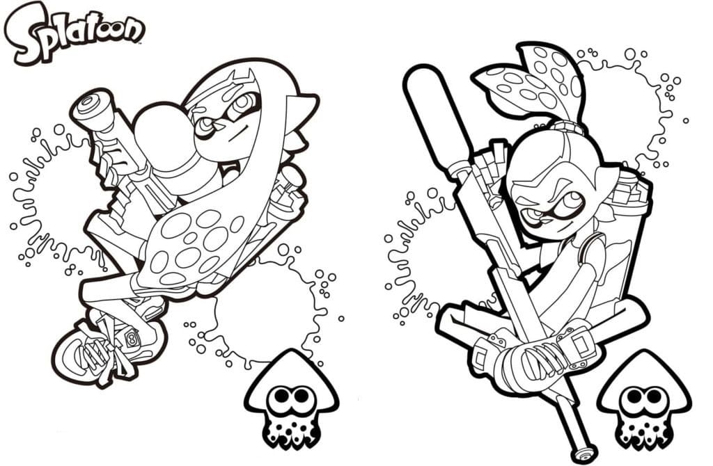 Splatoon Coloring Pages | 100 Pictures Free Printable