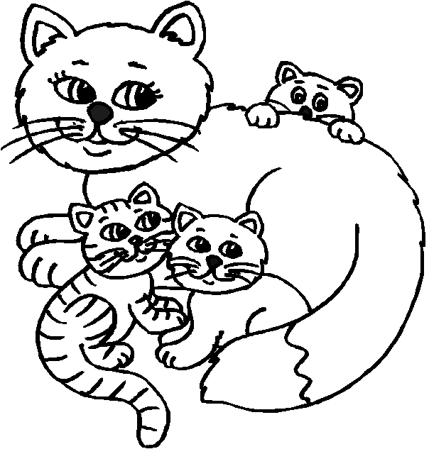 Free Coloring Pages - Cats