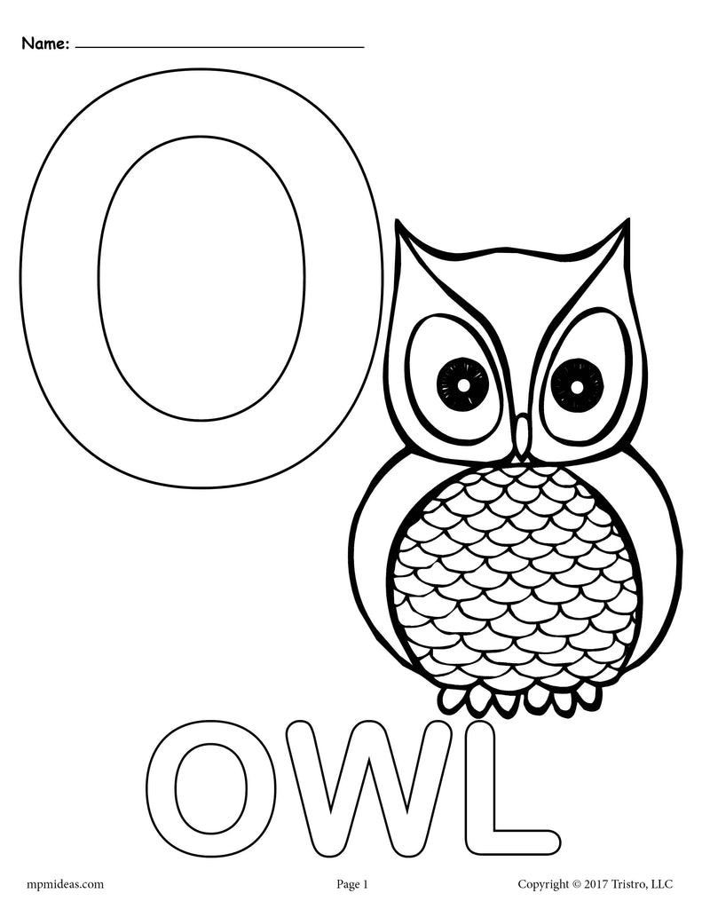 Letter O Alphabet Coloring Pages - 3 Printable Versions! – SupplyMe