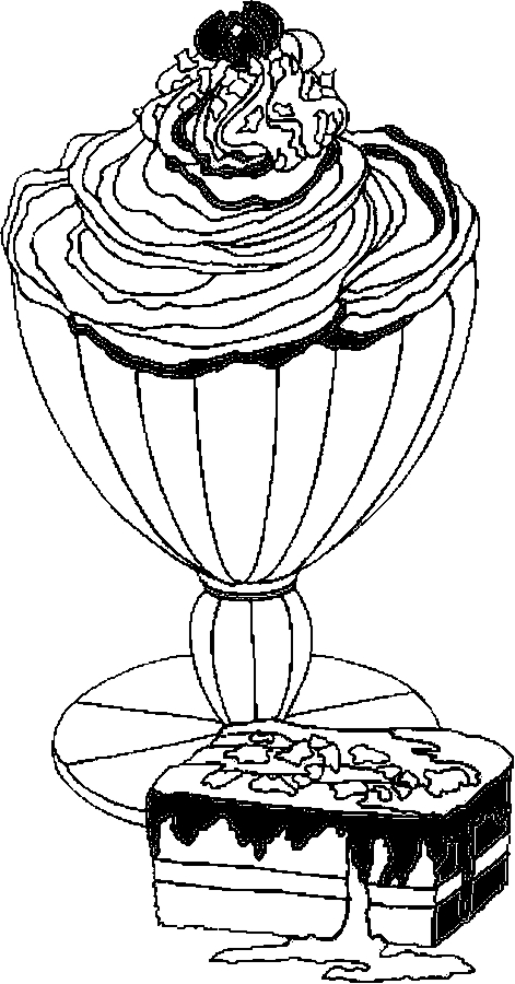 Chocolate mousse Coloring Pages - Desserts Coloring Pages - Coloring Pages  For Kids And Adults