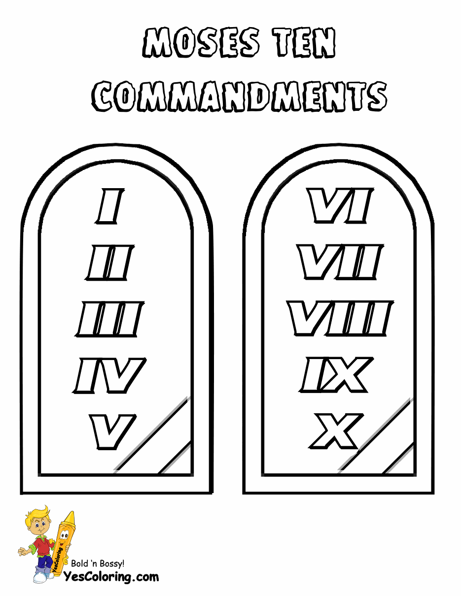 Printable Ten Commandments Coloring Pages, Printable 10 commandments ...