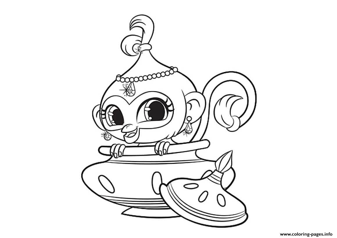 Shimmer And Shine Tala 1 Coloring Pages Printable