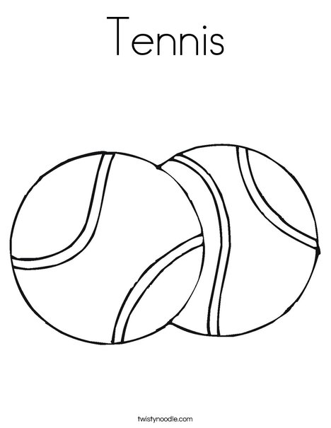 Tennis Coloring Page - Twisty Noodle