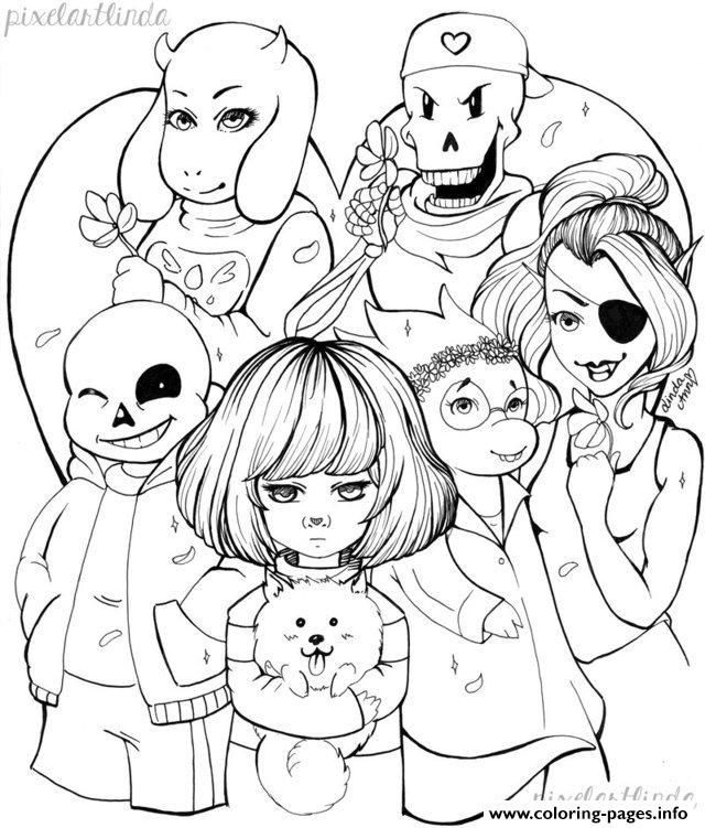 Print undertale valentine s day free lineart by ...
