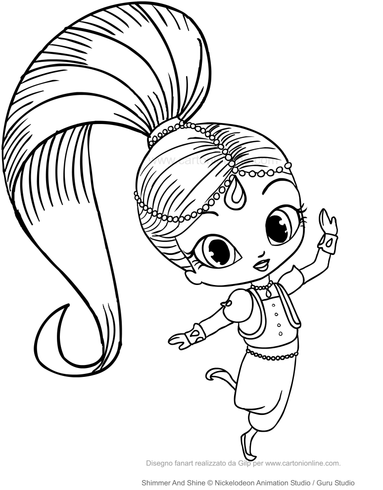 Shimmer coloring page