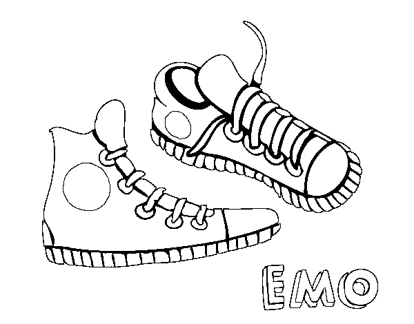 Sneakers coloring page - Coloringcrew.com
