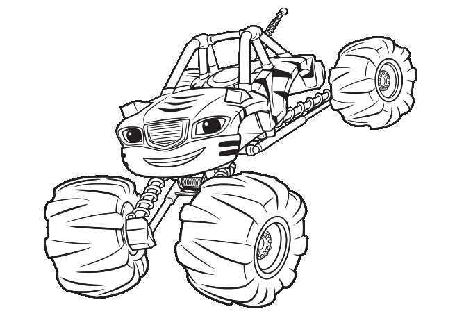 Stripes Blaze And The Monster Machines Coloring Pages - Free ...