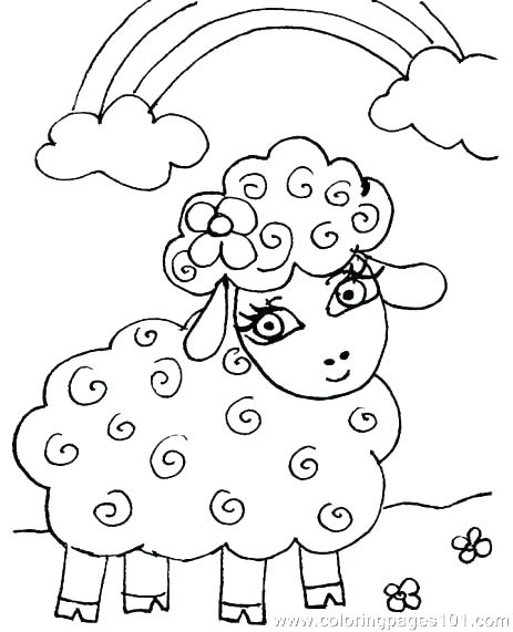 The best free Lamb coloring page images. Download from 314 ...