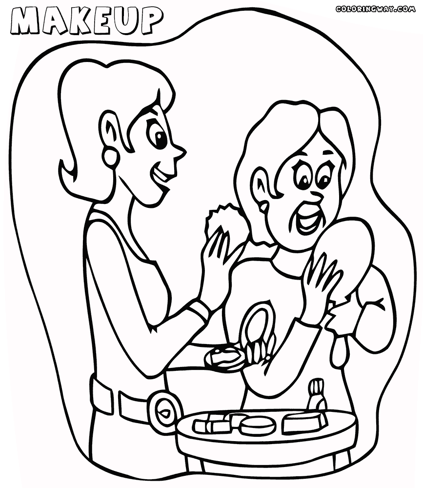 MakeUp coloring pages | Coloring pages to download and print