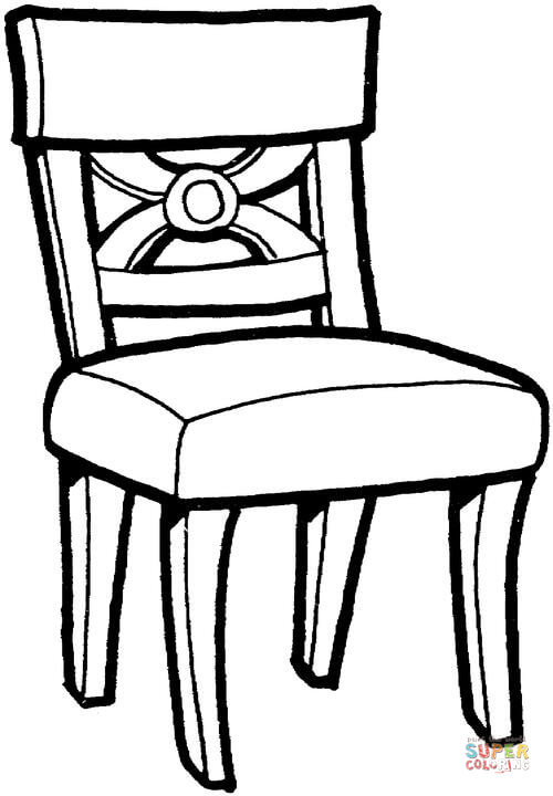 Kitchen Chair coloring page | Free Printable Coloring Pages
