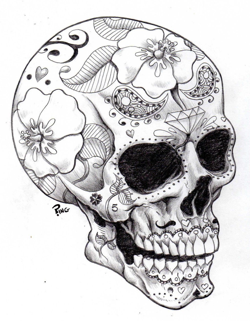 Sugar Skulls Coloring Pages | Printable Coloring Pages ...