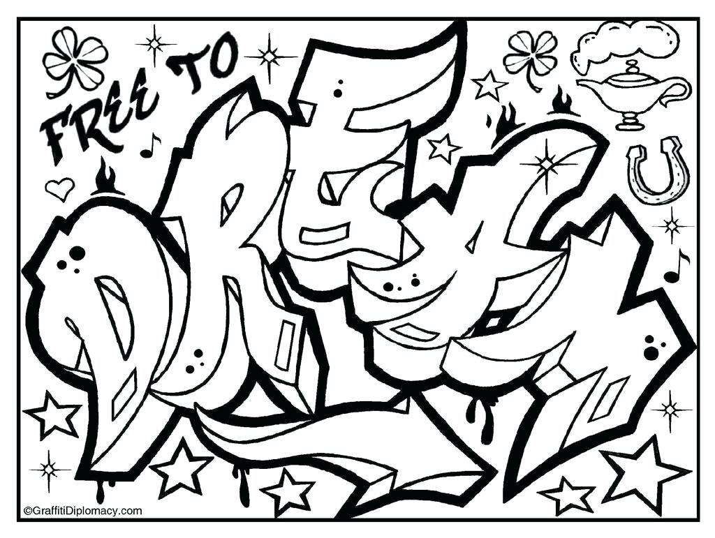Grafitti Coloring Pages - Coloring Home