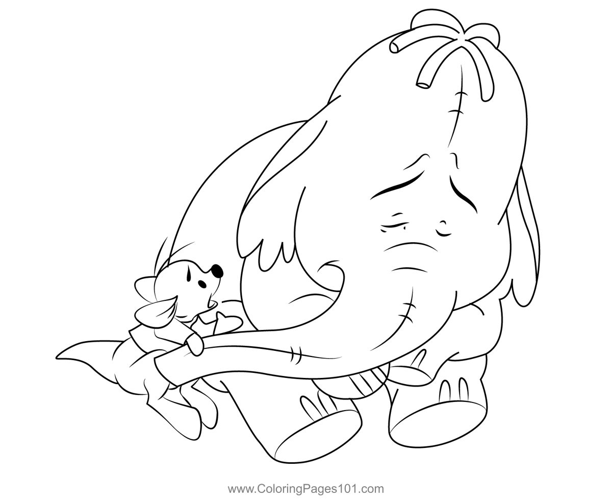 Crying Pooh Coloring Page for Kids - Free Pooh's Heffalump Movie Printable Coloring  Pages Online for Kids - ColoringPages101.com | Coloring Pages for Kids