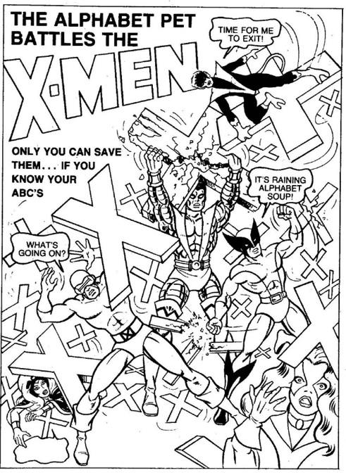Alphabet Pet X-Men Coloring Book Page FTW. | The Sketchcard Saloon.