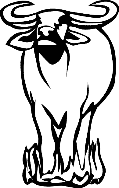 Wildebeest coloring page - Animals Town - animals color sheet - Wildebeest  printable coloring