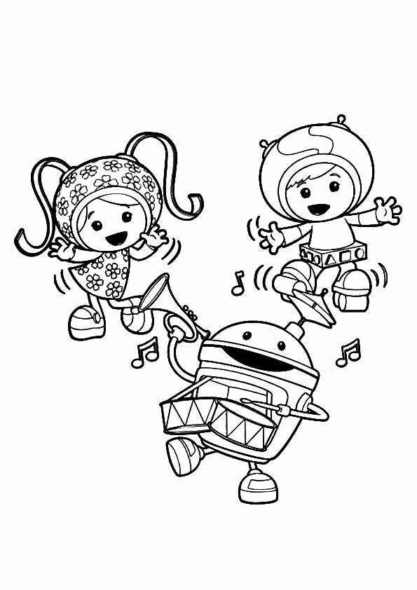 Free & Printable Team Umizoomi Celebrating Coloring Picture, Assignment  Sheets Pictures for Child | Parentune.com