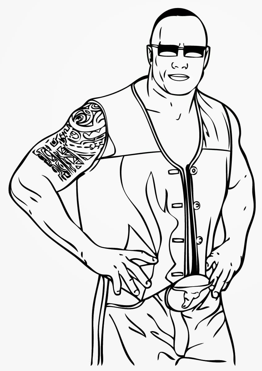 WWE Coloring Pages | 100 Pictures of Wrestlers Free Printable
